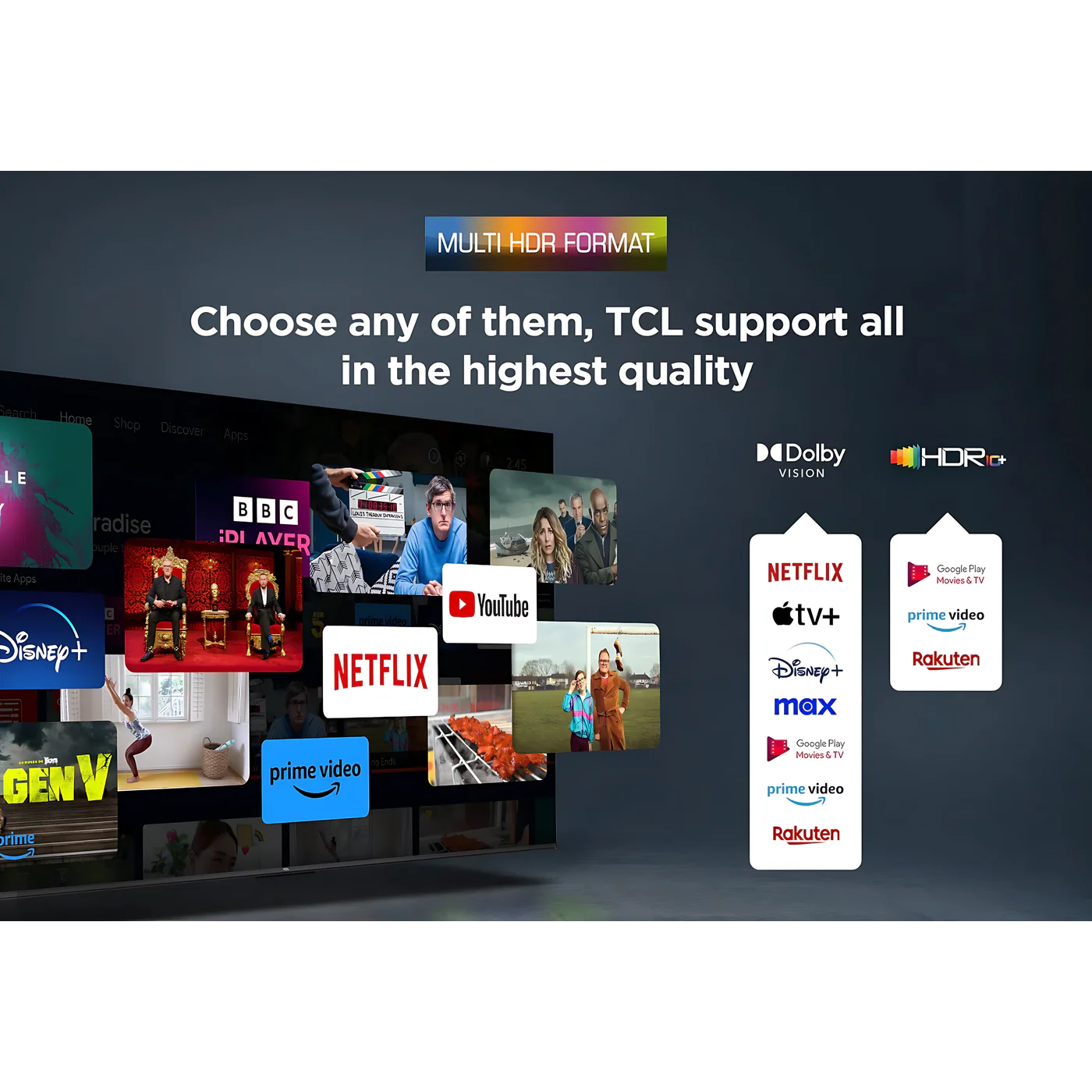 TCL P7K-UK QLED, Direct LED TV, 4K HDR TV, Smart TV Powered by Google TV - Image 7