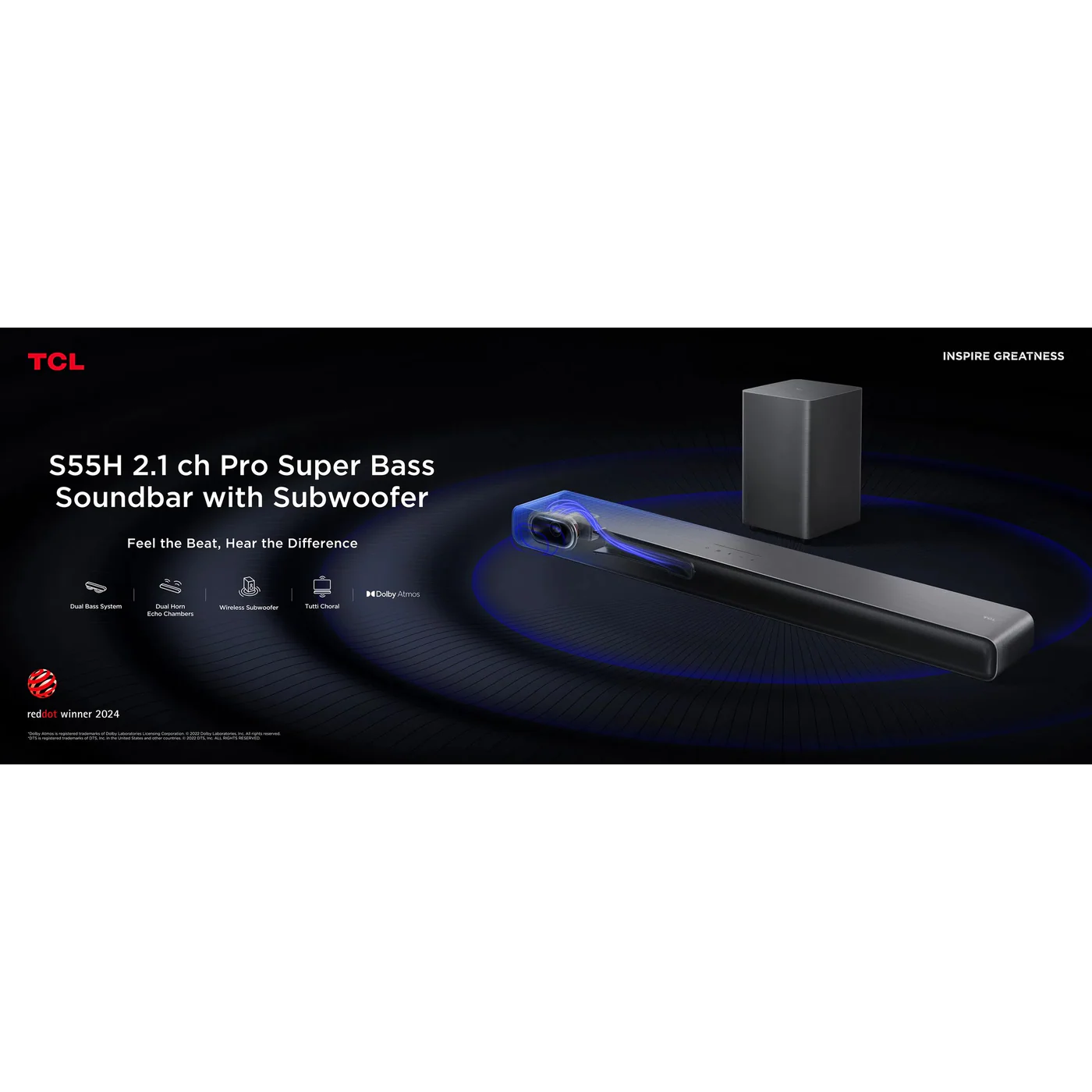 TCL S55H 2.1ch Pro Super Bass Soundbar - Image 11