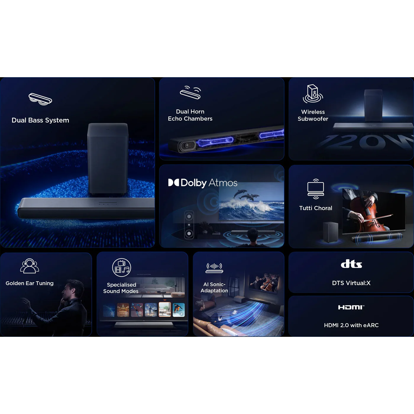 TCL S55H 2.1ch Pro Super Bass Soundbar - Image 13