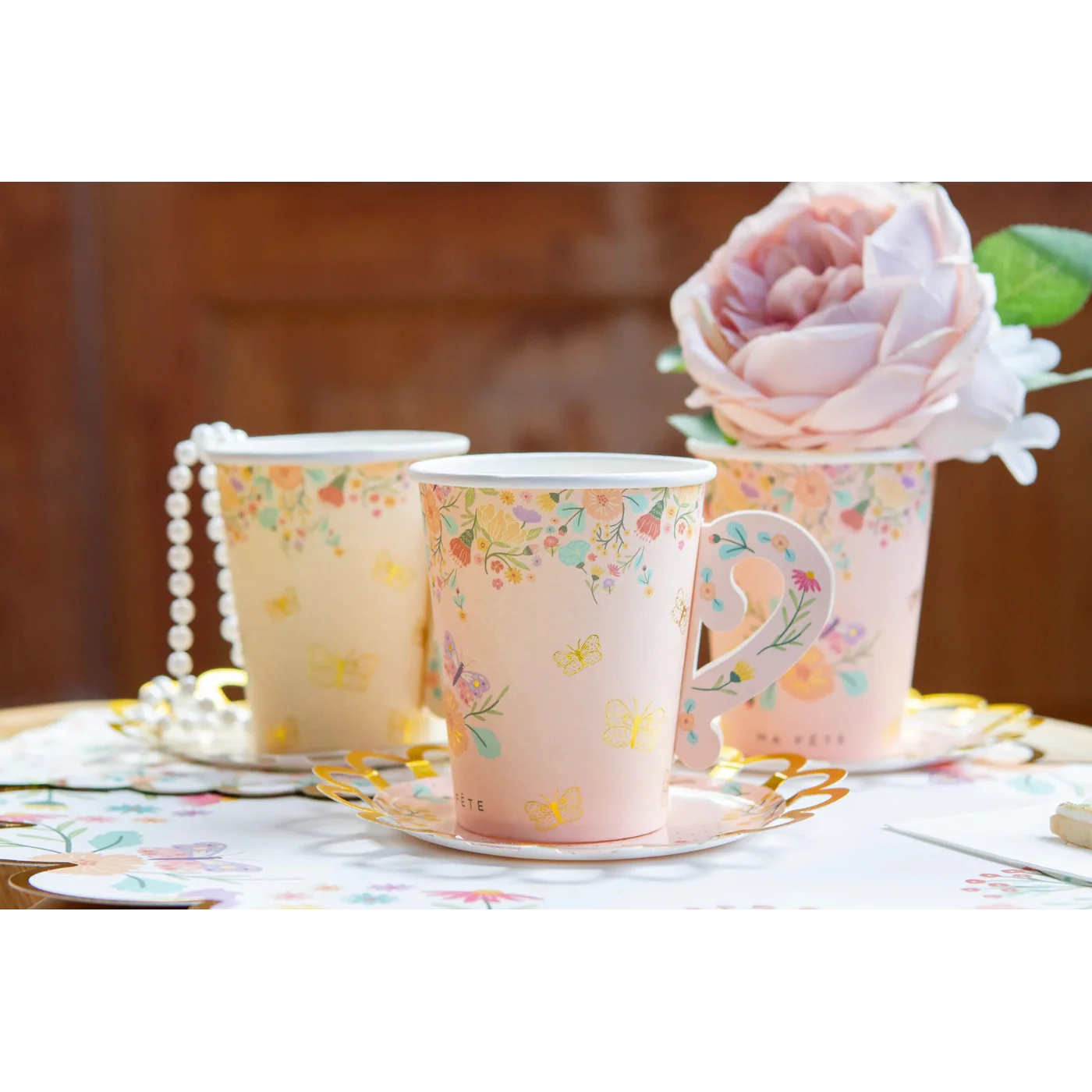 Ma Fete Tea Party Cups & Saucers - Set of 8 - Image 5