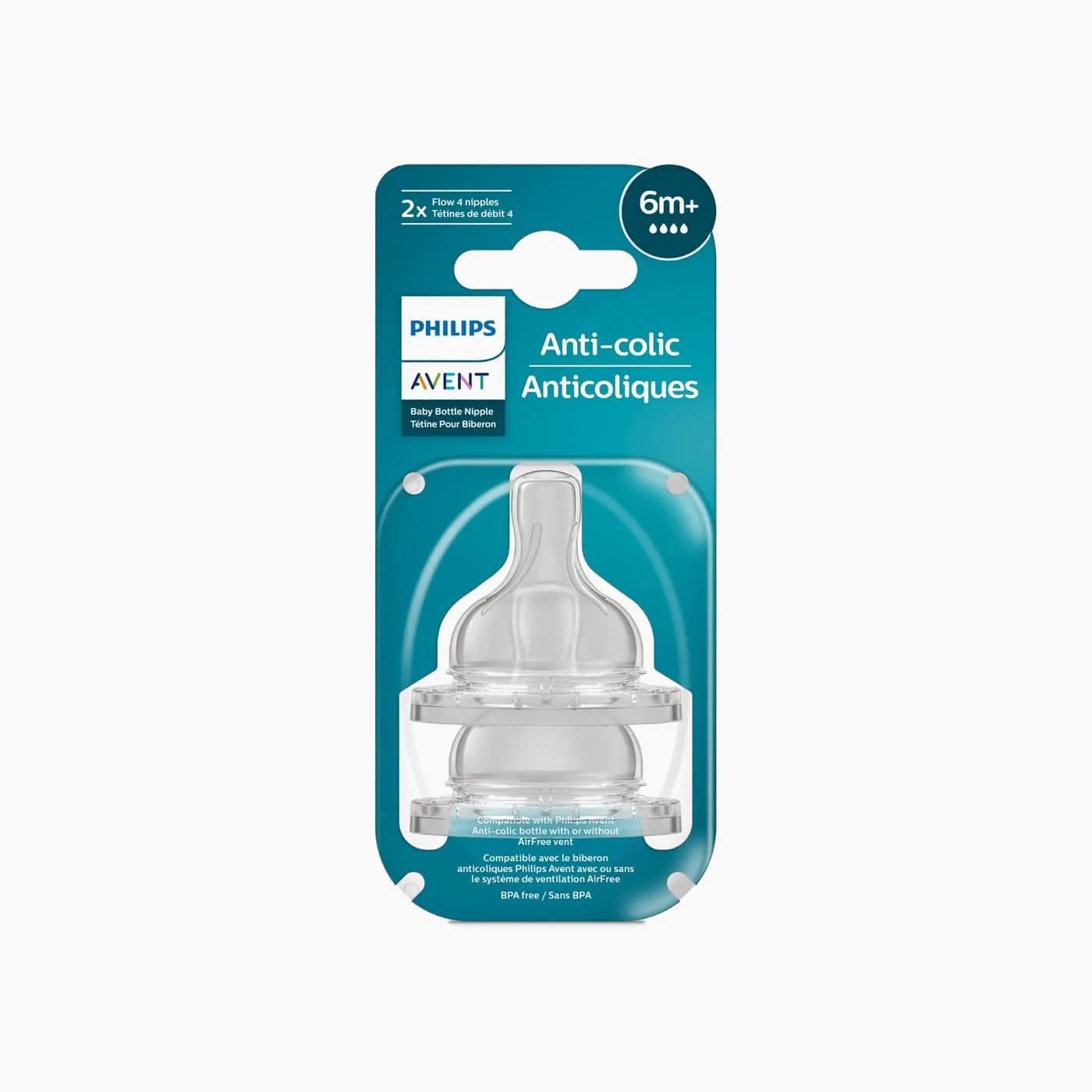 Philips Teat Airflex T4 Baby Bottle Nipples - Image 3