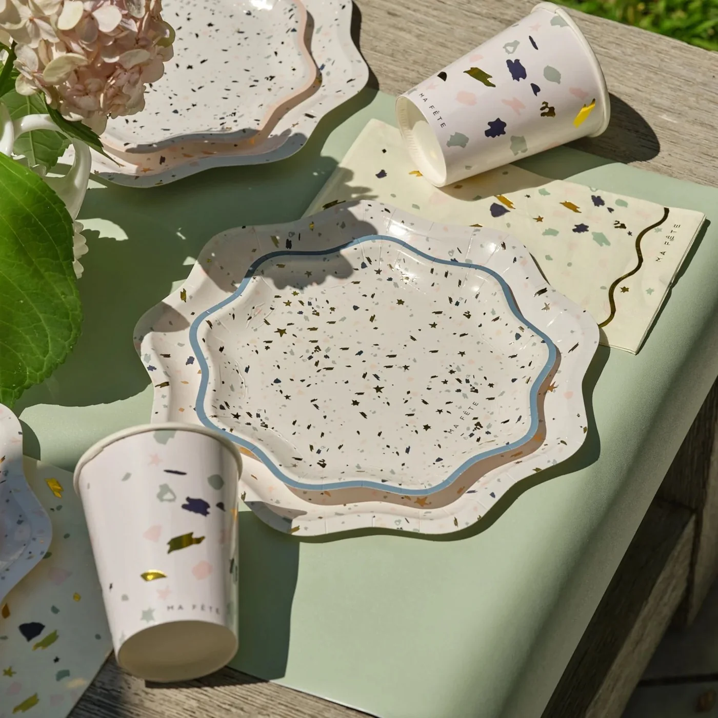 Ma Fete Terrazzo Dinner Napkins - Set of 16 - Image 4