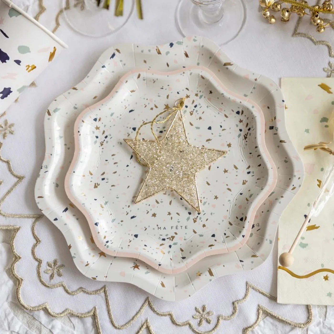 Ma Fete Terrazzo Dinner Plates - Set of 8 - Image 2