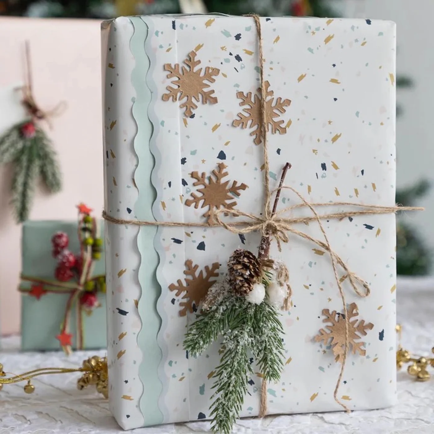 Ma Fete Terrazzo Pattern Wrapping Paper - 4 Sheets - Image 4