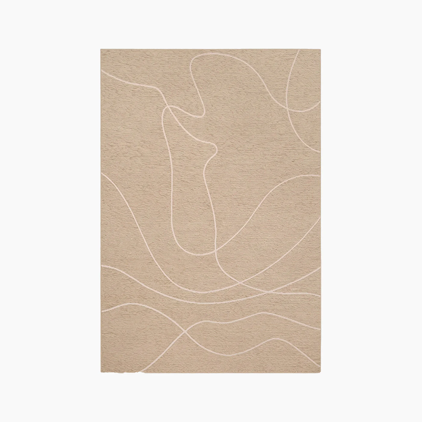 Spazio Home Textured Leaf Pattern Carpet