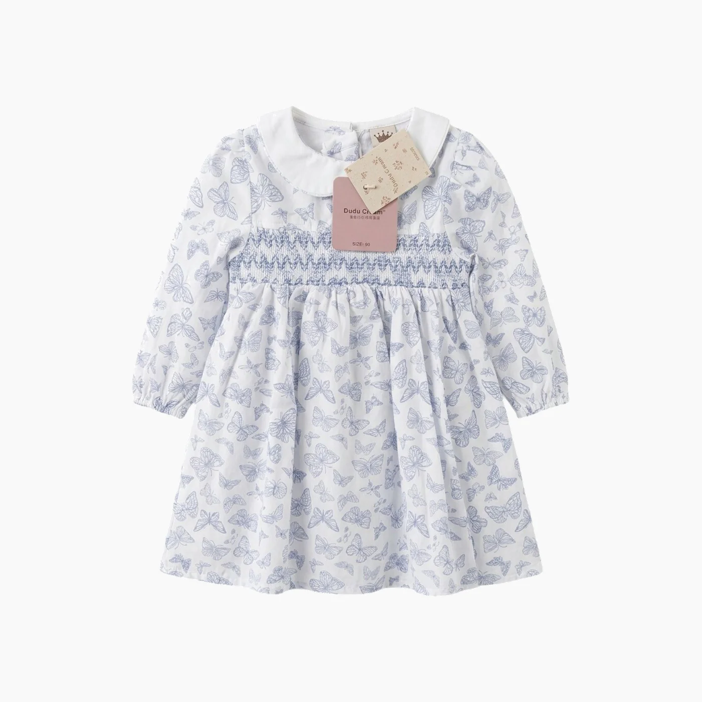 Lulu & Sky The Blue Flutter Smocked Dress