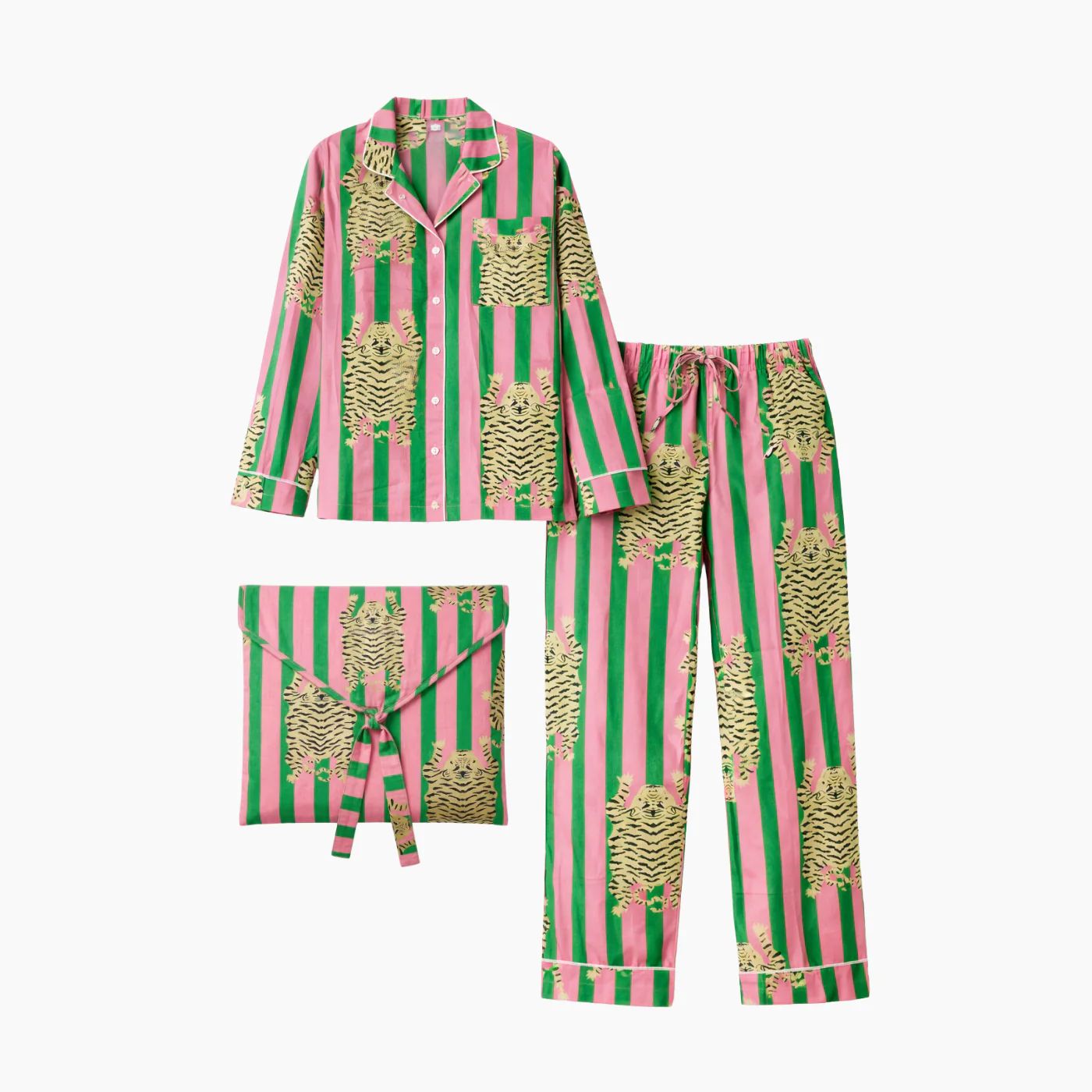 Eye of the Tiger Cotton Printed Pajama Set - Image 11