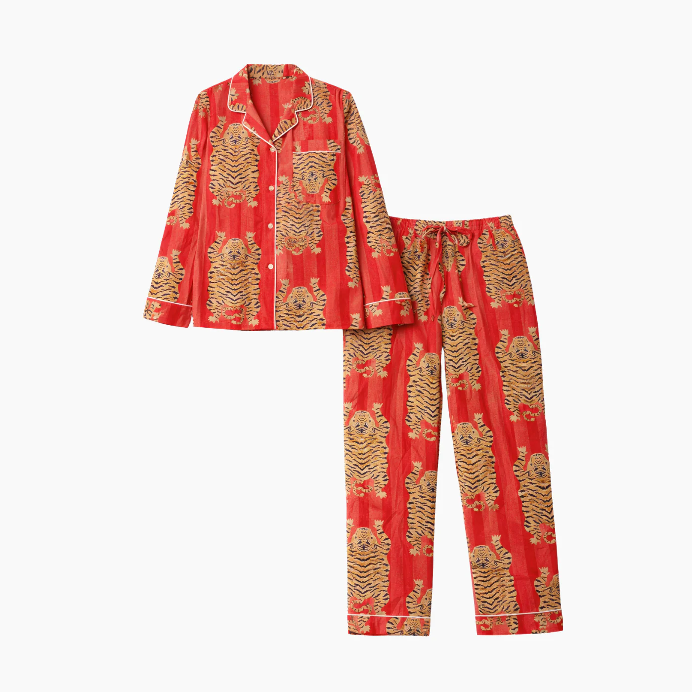 Eye of the Tiger Cotton Printed Pajama Set - Image 5