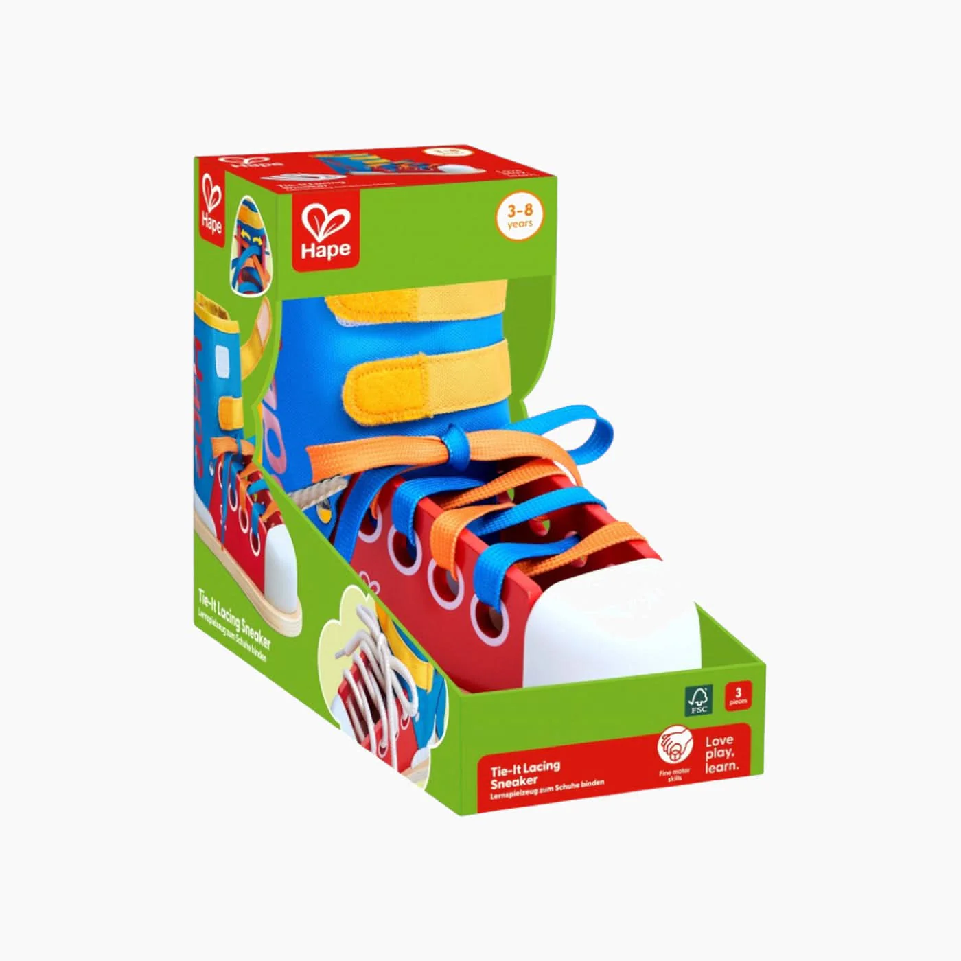 Hape Tie-It Lacing Sneaker Learning Toy - Image 3