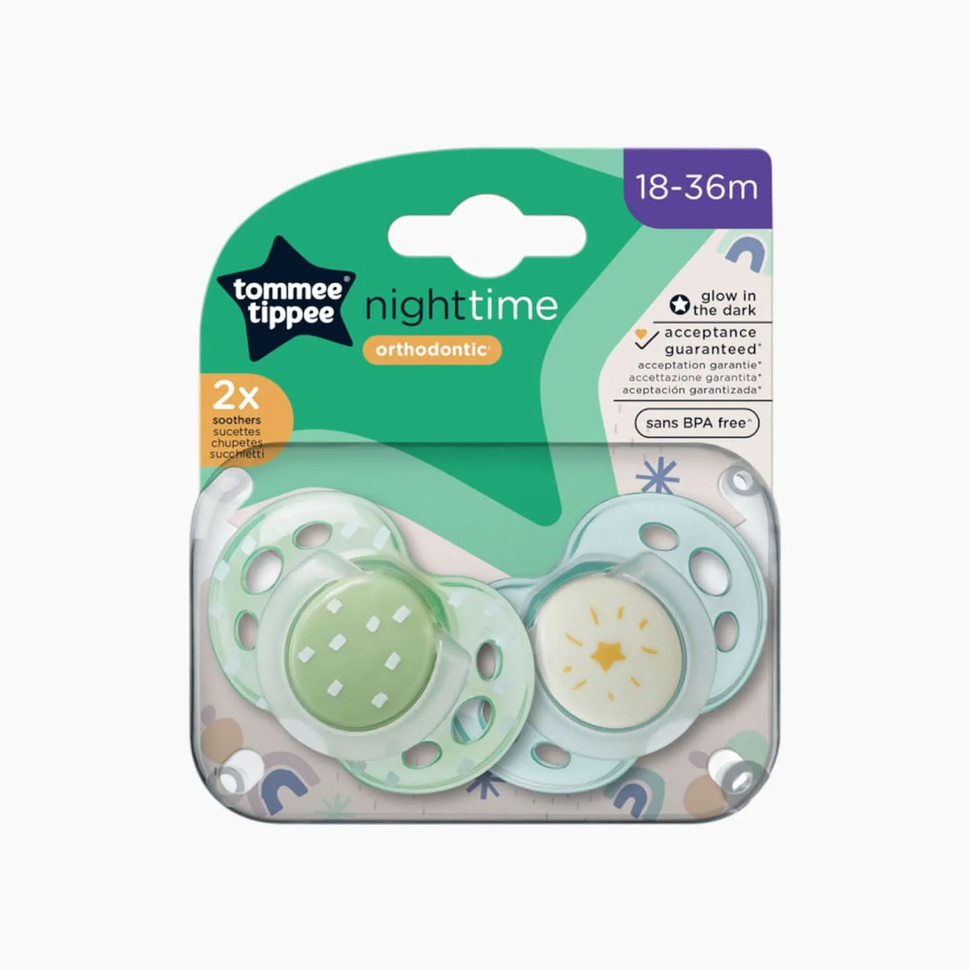 Tommee Tippee Night Time Orthodontic Soothers - Image 5