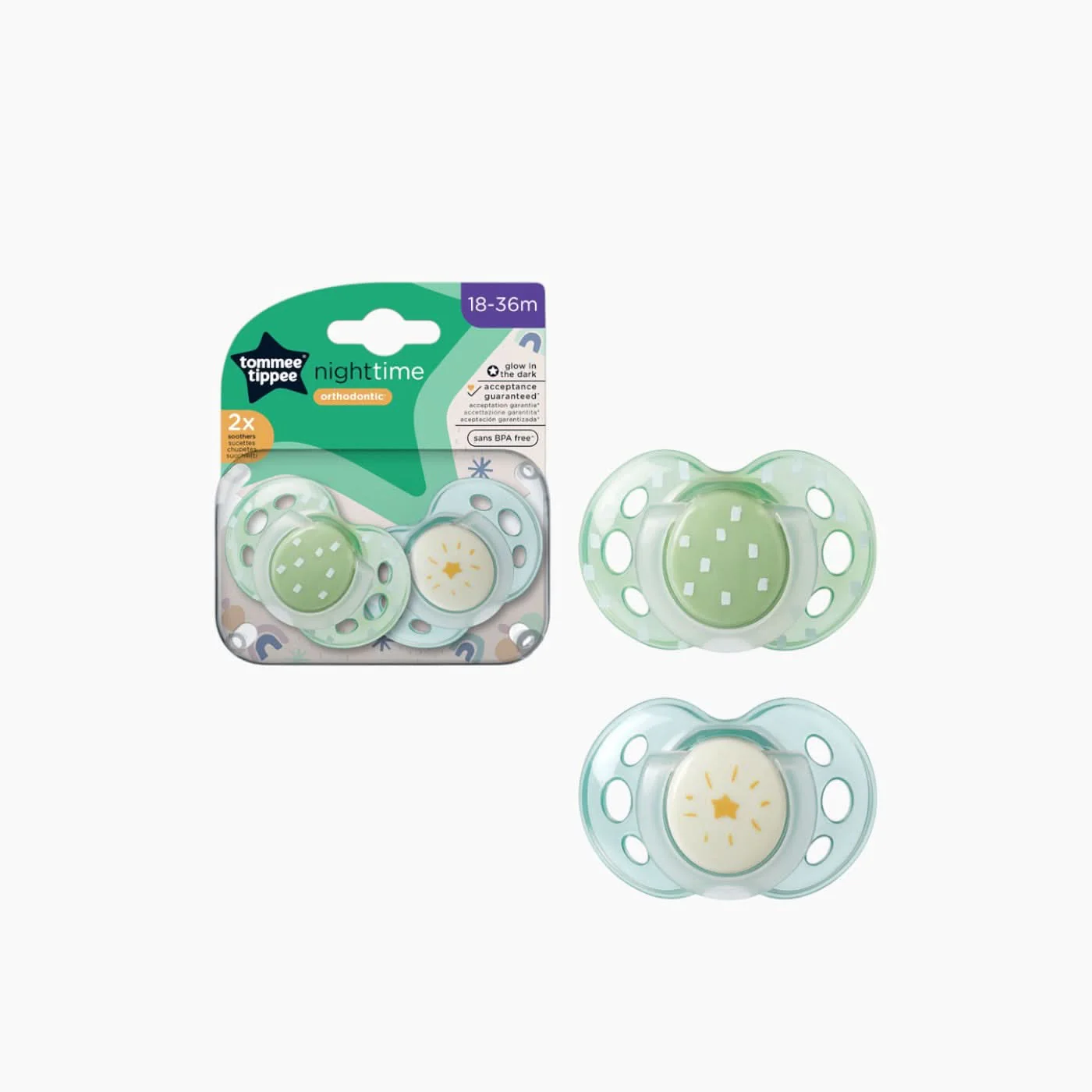 Tommee Tippee Night Time Orthodontic Soothers - Image 6
