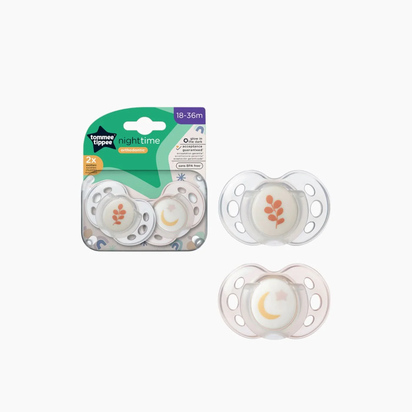 Tommee Tippee Night Time Orthodontic Soothers - Image 8
