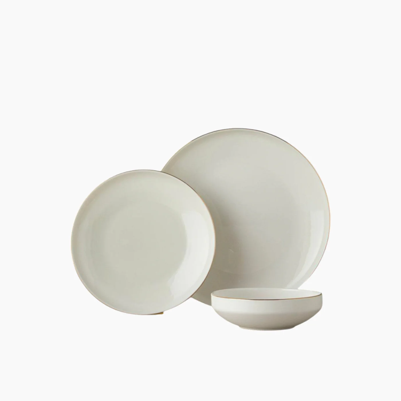EH Living Torino Porcelain With Deep Plate Table Set 18 Pieces, 6 Servings