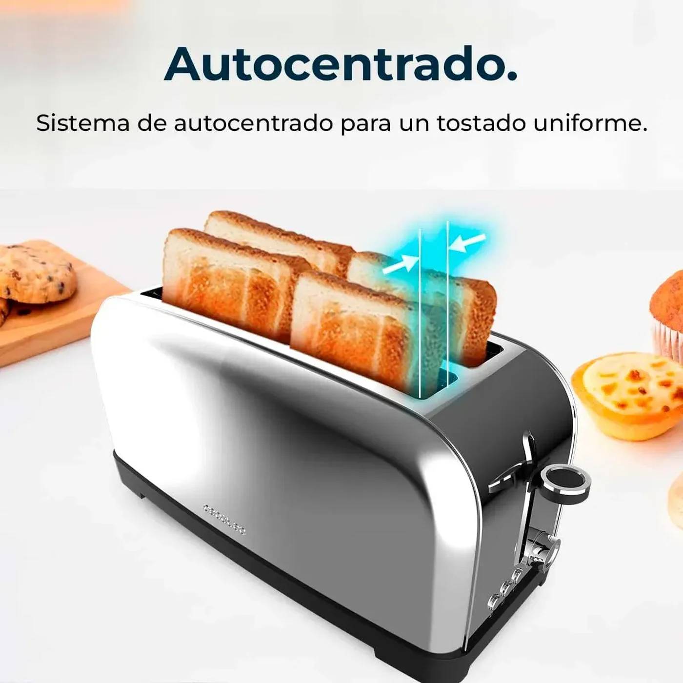 Cecotec Tostador vertical Toastin' time 1500 Inox - Image 3