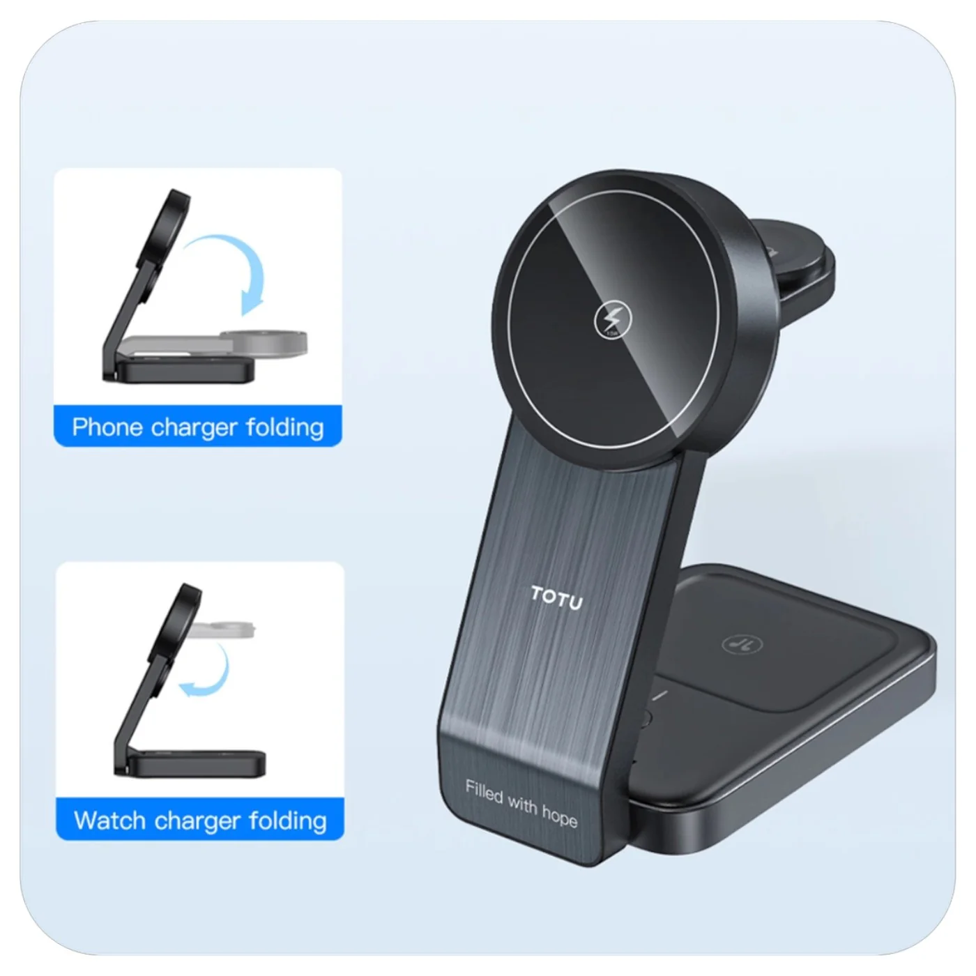 Totu CW-1-W 3-in-1 Magnetic Wireless Charger - Image 3