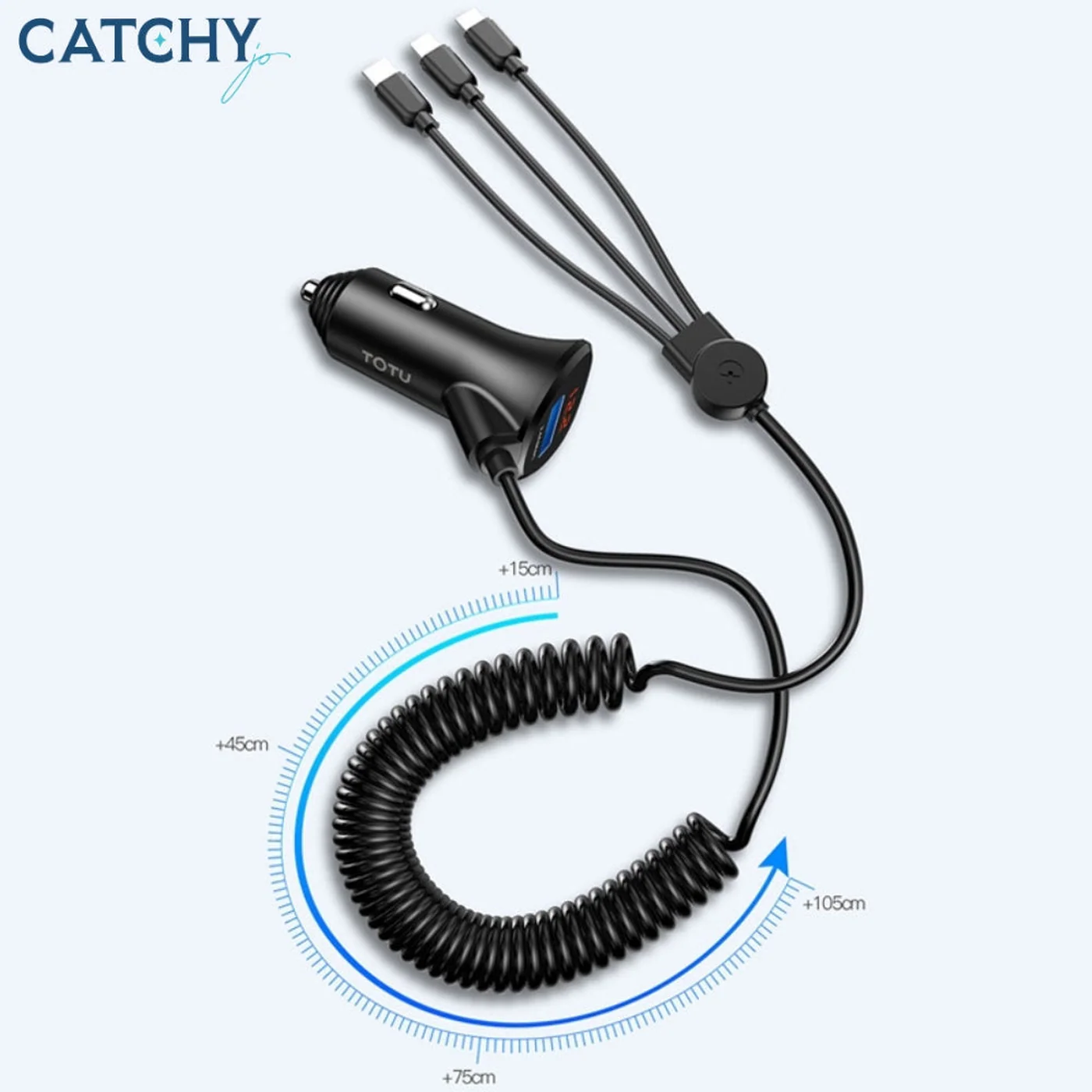TOTU DCCL-06 USB Car Charger with 3 Output - Image 5