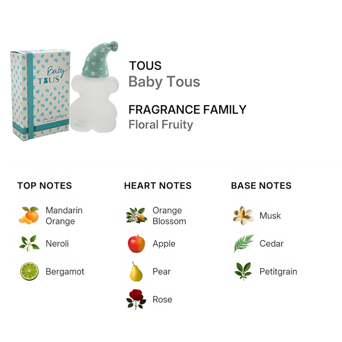 Tous Baby Alcohol Free Eau De Cologne 100ML Unisex - Image 3