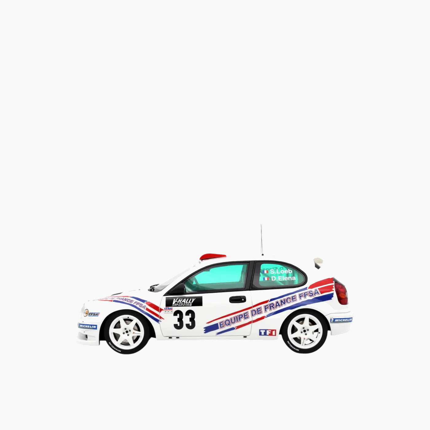OttoMobile Toyota Corolla WRC White With Decals 1:18 Scale Model Car - Image 2