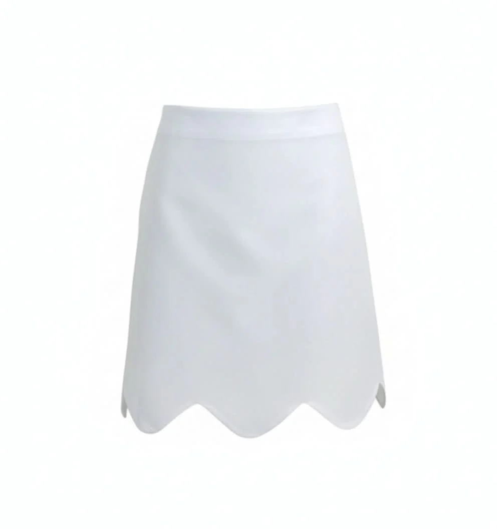 Nuvia Traditional White Scalloped Apron