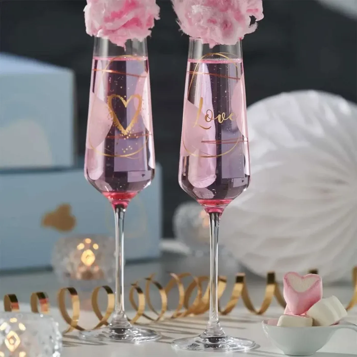 Leonardo Transparent Love Champagne Glasses - Image 4