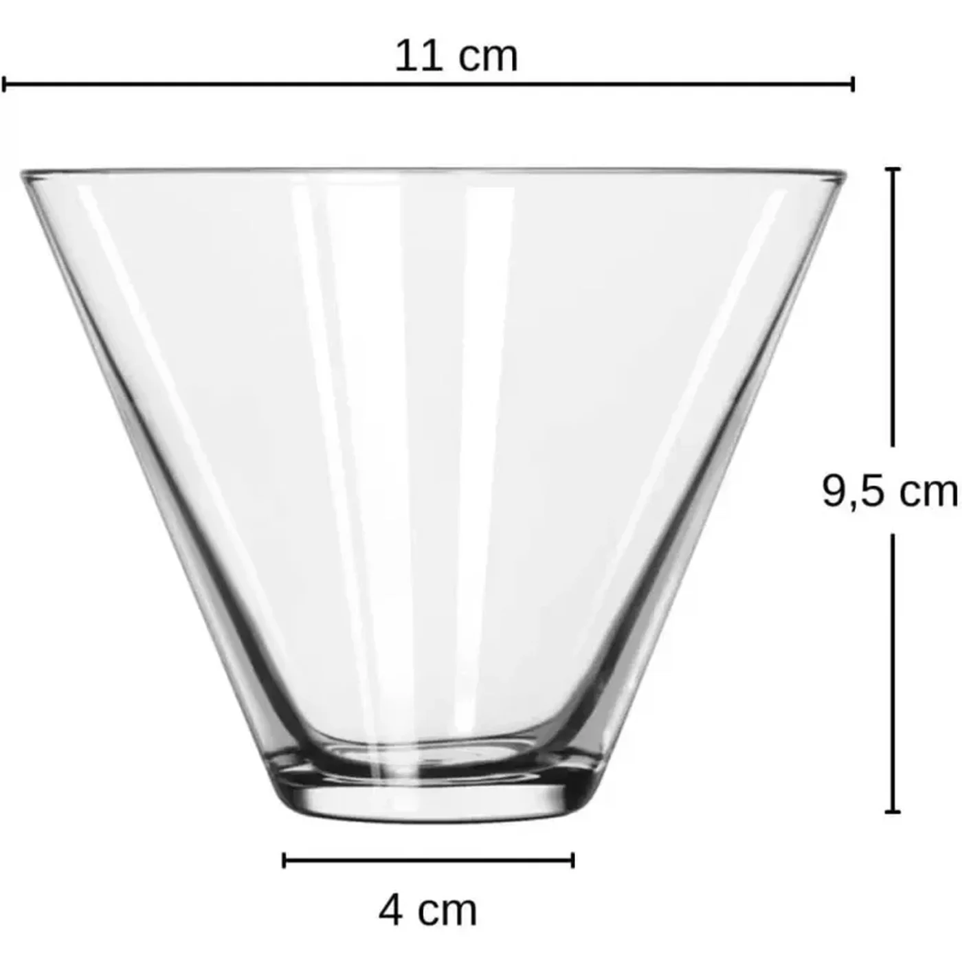 Libbey Transparent V Martini Glass - Image 2