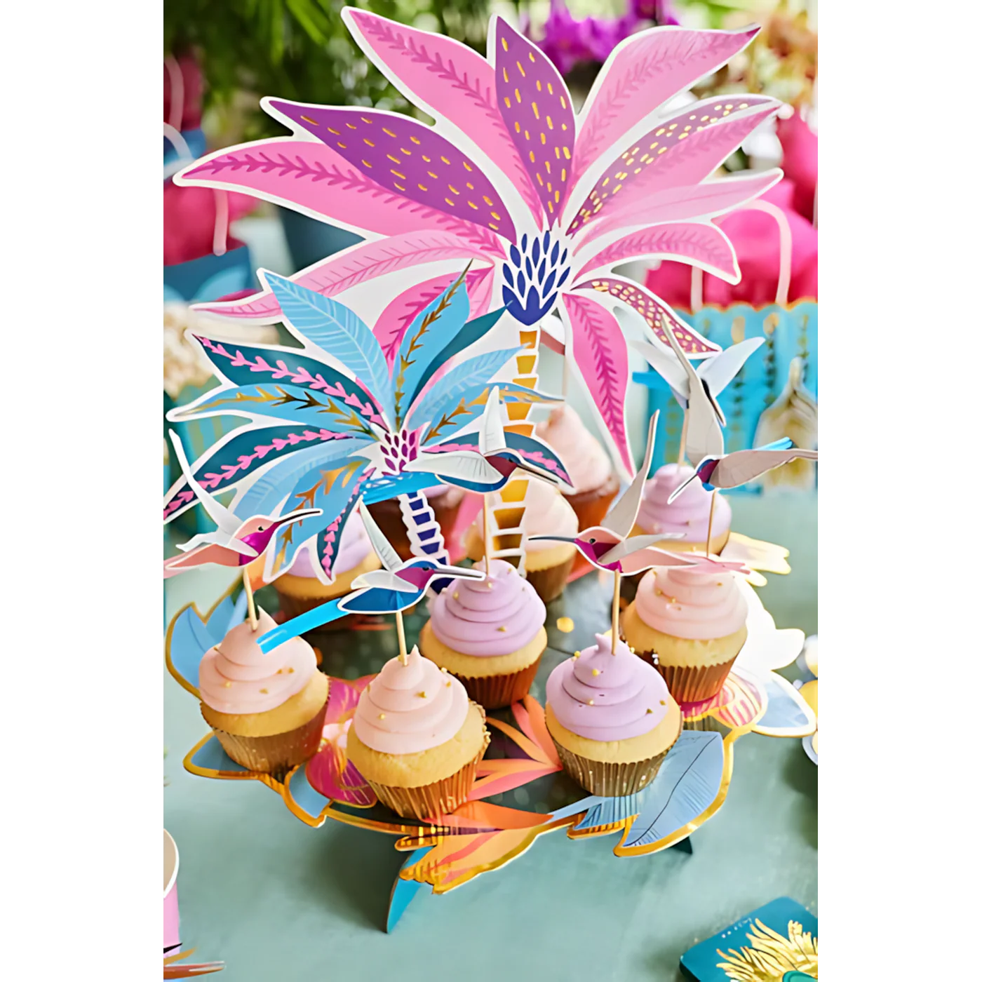 Ma Fete Tropical Cupcake Stand - 1 Piece - Image 6