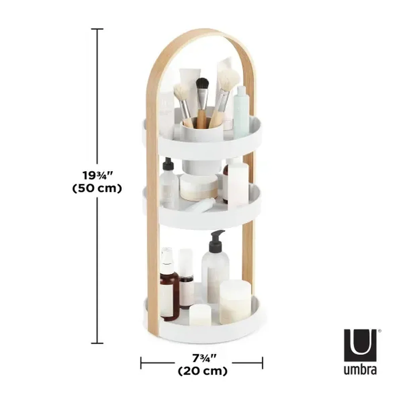 Umbra "Bellwood" Cosmetic Organizer - Wood - White & Natural - Image 5