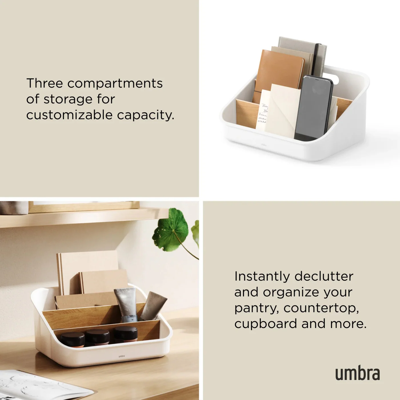 Umbra Bellwood Packet Organizer - White & Natural - Image 3