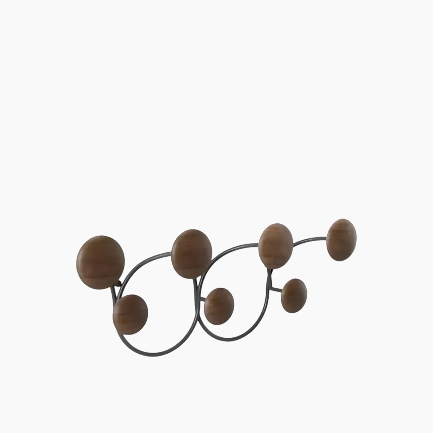 Umbra "Dotsy" 7 Wall Hook - Wood - Black & Walnut - Image 2