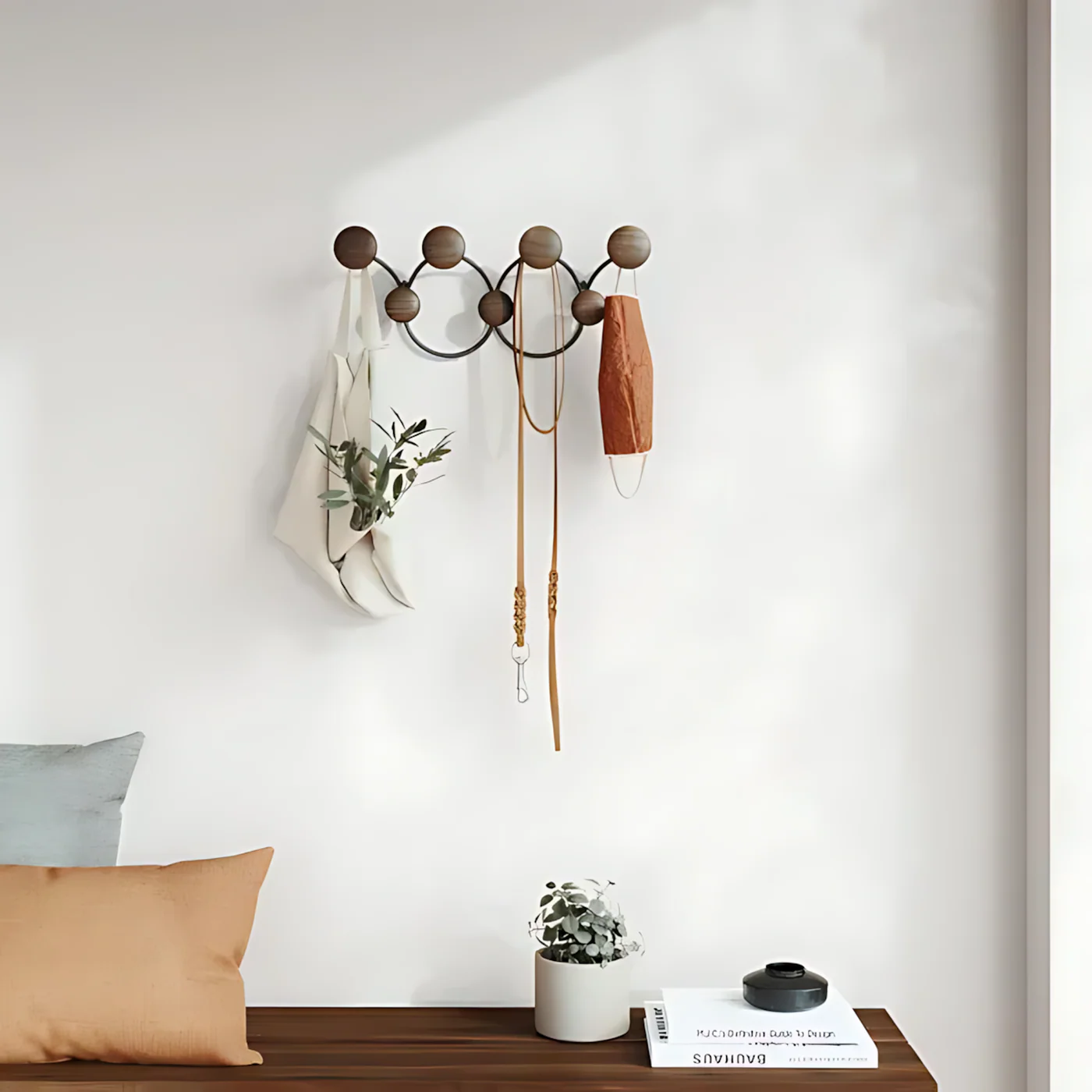 Umbra "Dotsy" 7 Wall Hook - Wood - Black & Walnut - Image 4