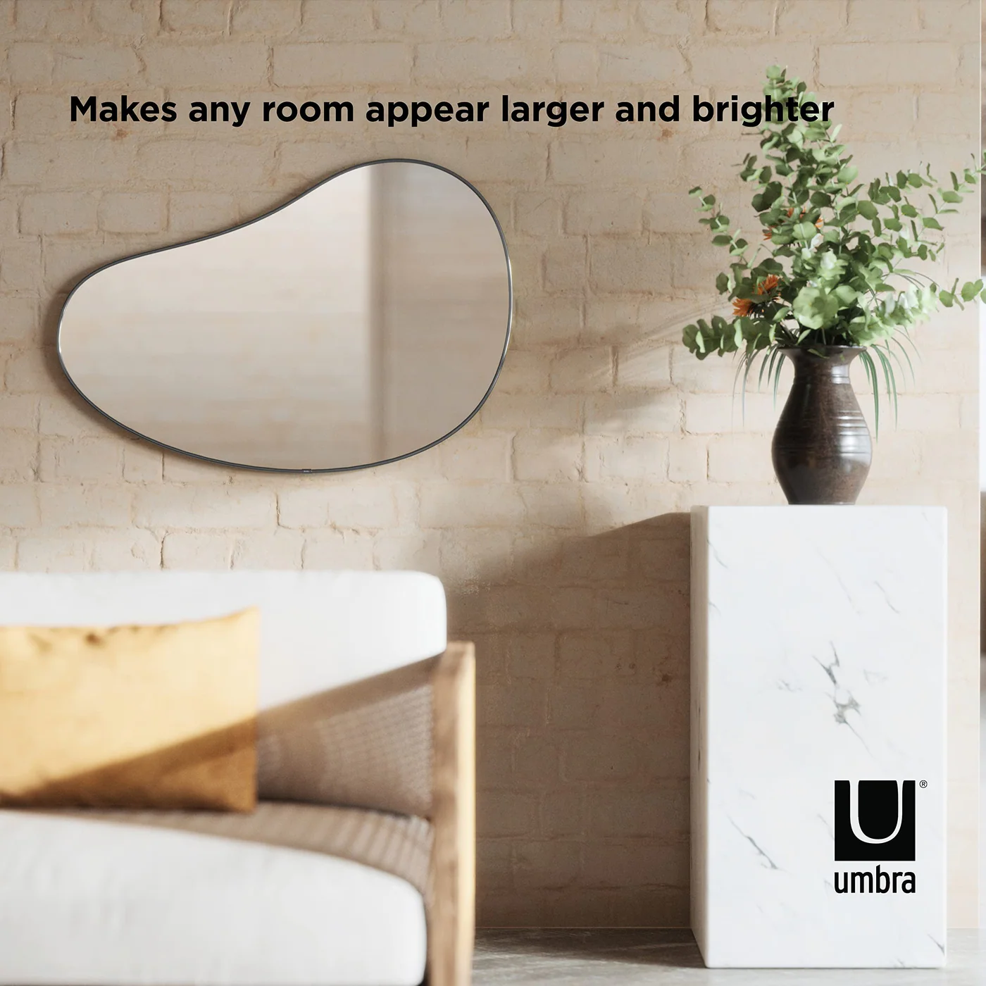 Umbra Hubba Pebble Wall Mirror - 61X91 Cm - Image 3