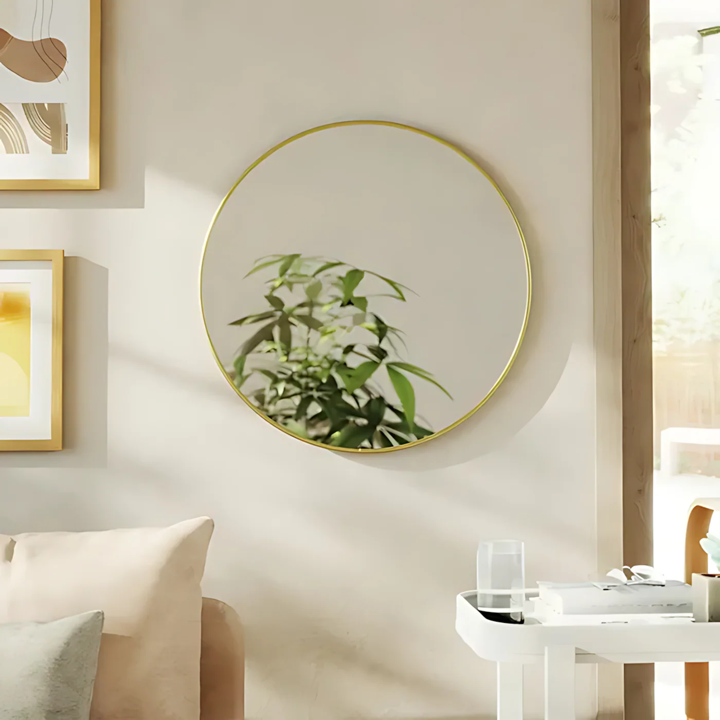 Umbra Hubba Wall Mirror - 86.3 Cm - Brass - Image 4