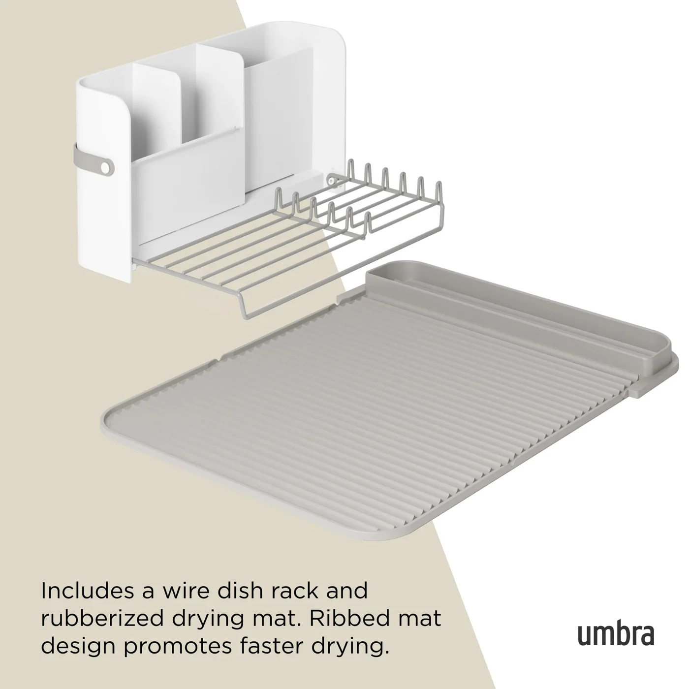 Umbra Sling Plastic Dish Rack - White - Image 11