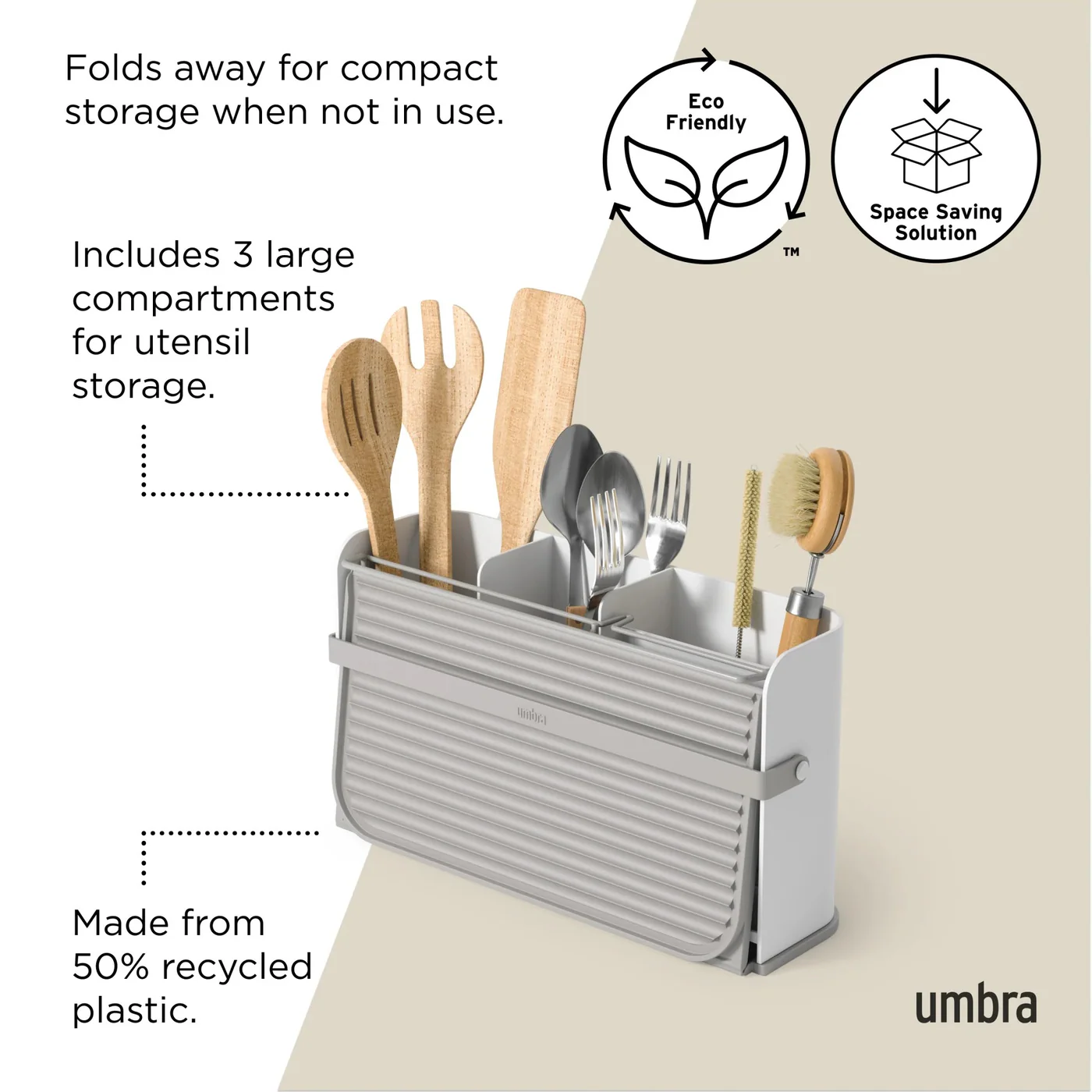 Umbra Sling Plastic Dish Rack - White - Image 12