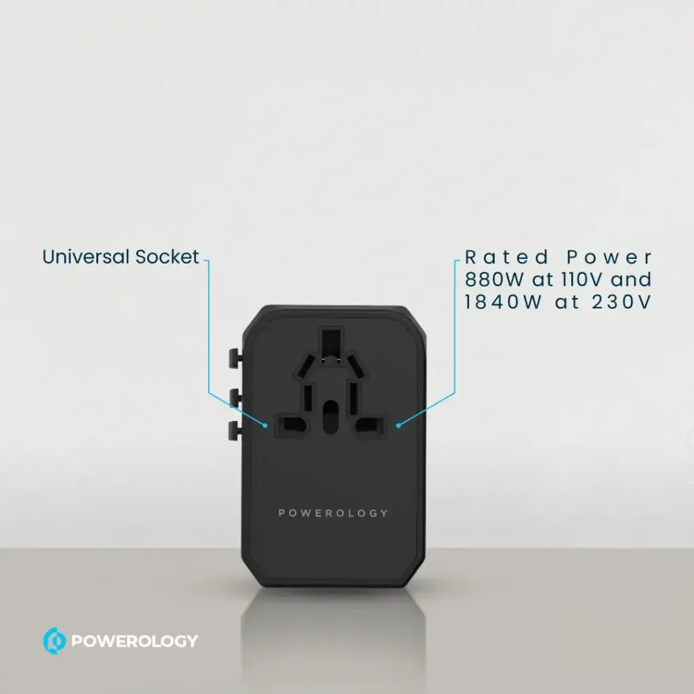 Powerology Universal Multi-Port Travel Charger - Image 4