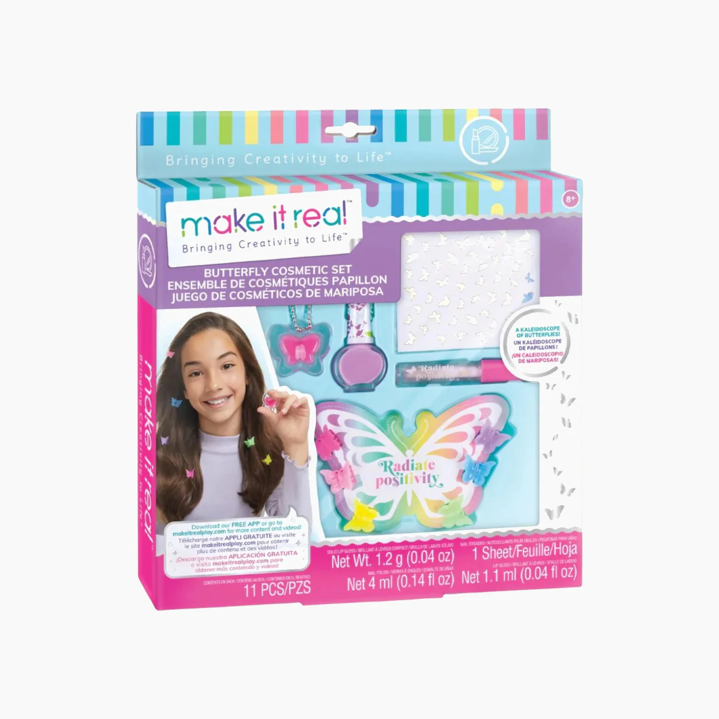 MAKE IT REAL Butterfly Cosmetic Set- 11 Pcs - Image 2