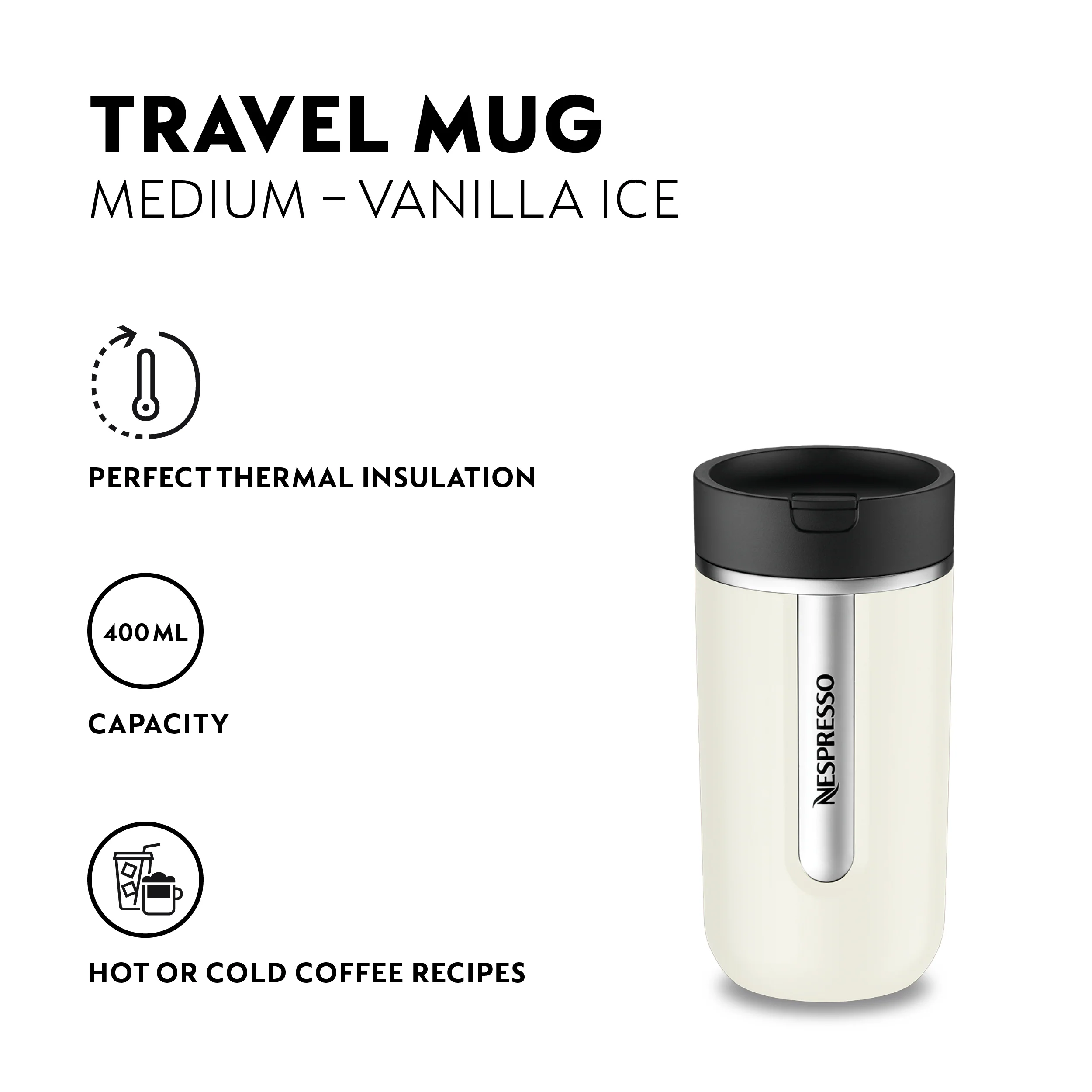 Nespresso Vanilla Ice Medium Travel Mug Size 400 ml - Image 3