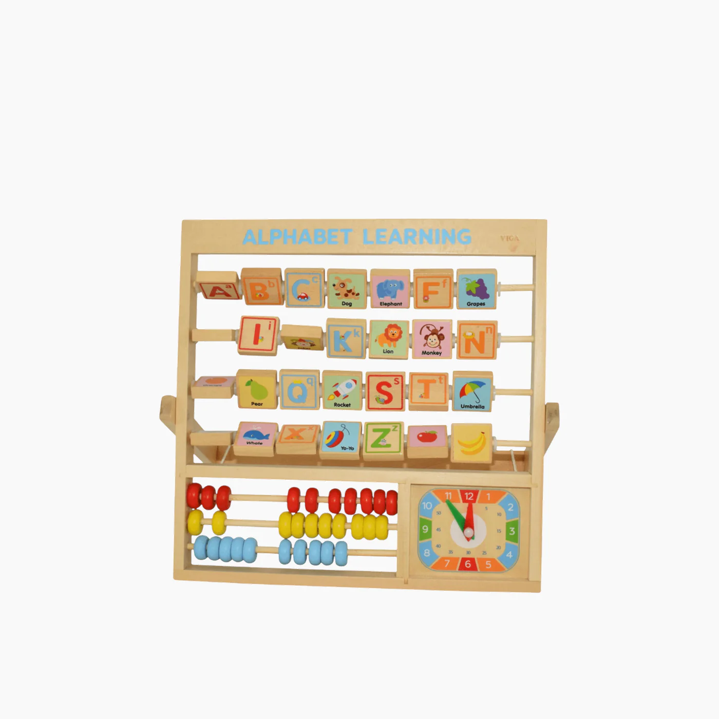 Viga Alphabet & Clock Learning Toy