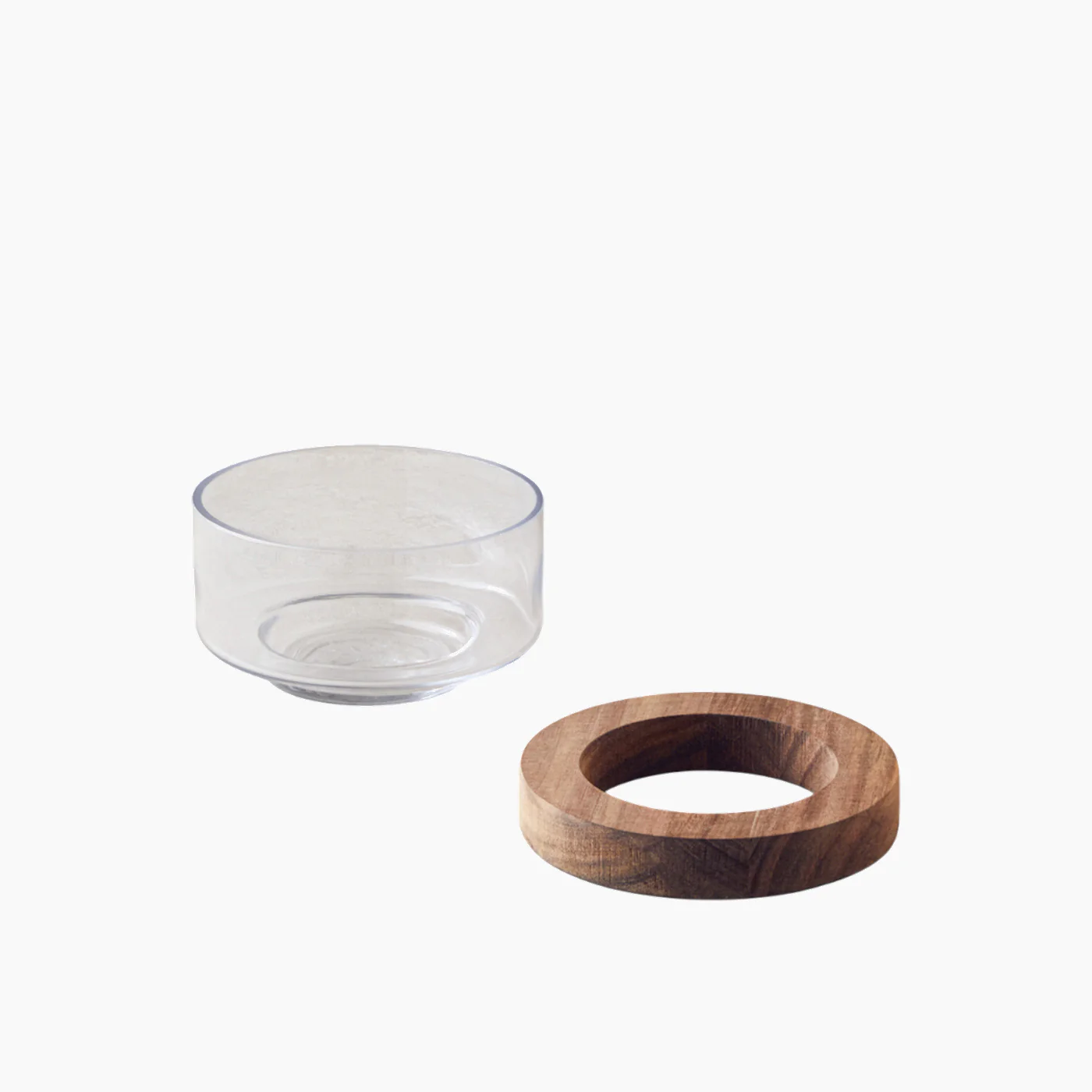 EH Living Viserys Glass-Wooden Serving Ware 13x21,5 cm Transparent - Image 2