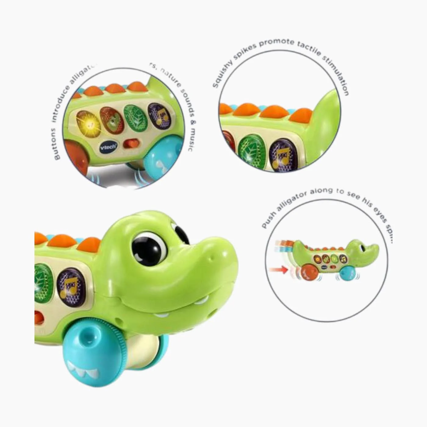 VTech Squishy Spikes Alligator Toy - Image 2