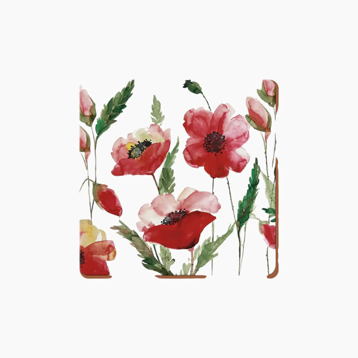 Kitchencraft Watercolour Poppy Coasters - Image 2