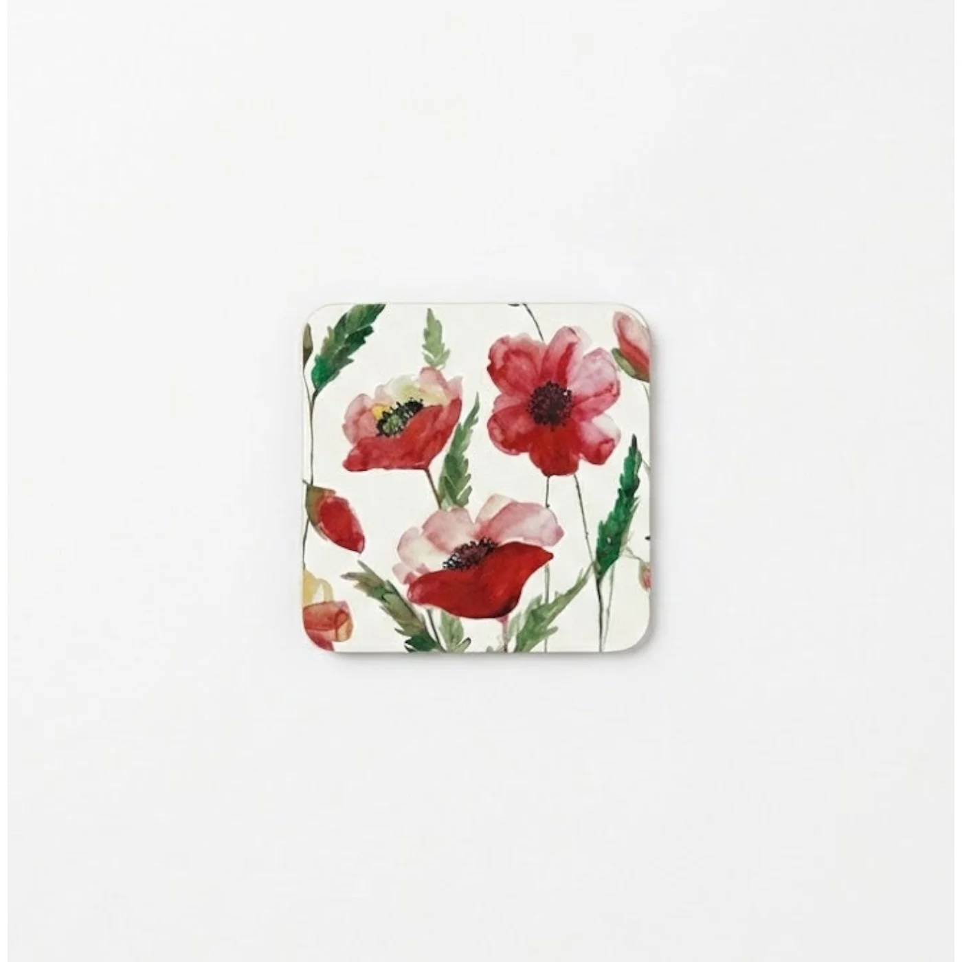 Kitchencraft Watercolour Poppy Coasters - Image 3