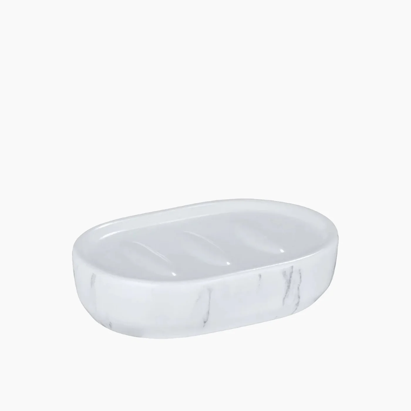 Wenko Adrada Ceramic Soap Dish - White Marble