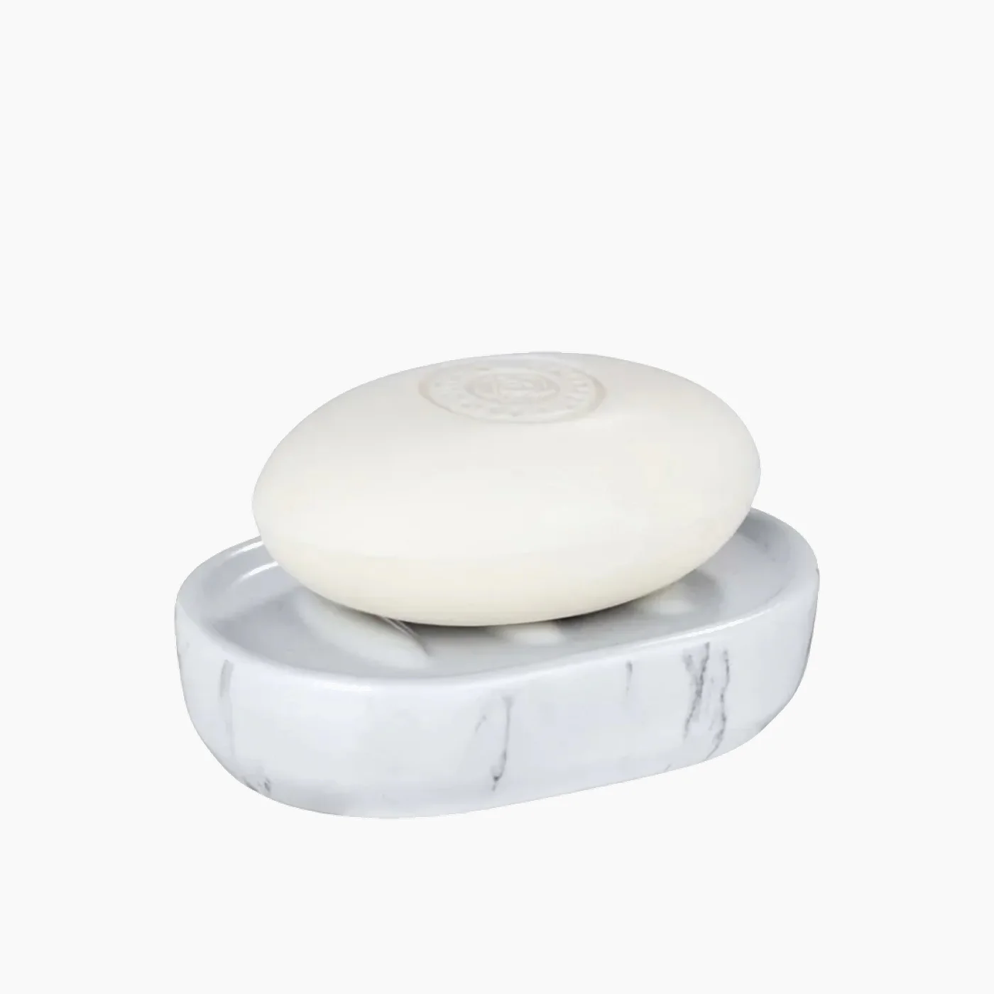 Wenko Adrada Ceramic Soap Dish - White Marble - Image 2