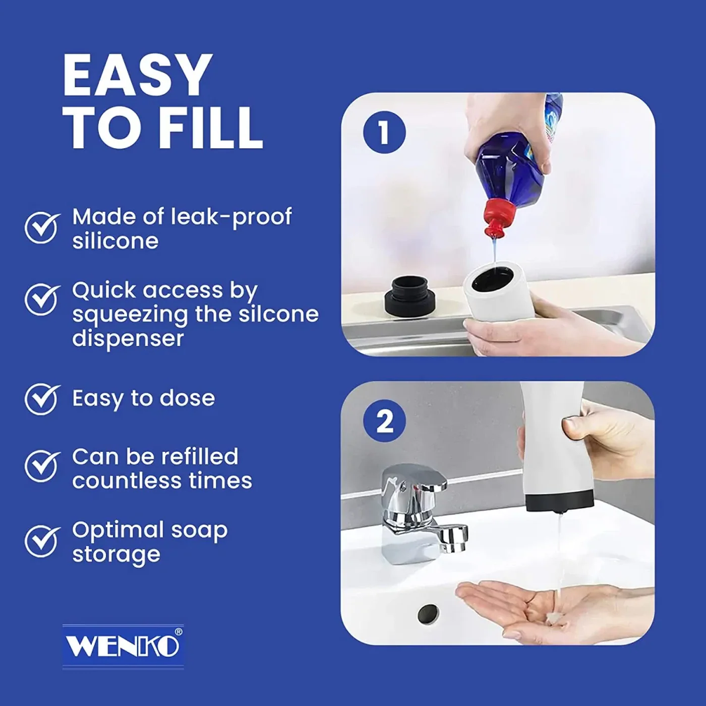 Wenko Easy Squeeze Dish Liquid Dispenser - Image 6