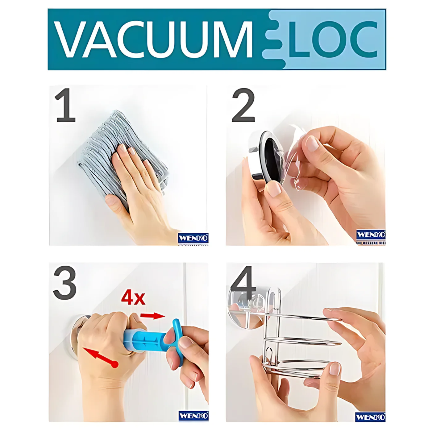 Wenko Milazzo Vacuum Loc Rack - Image 3