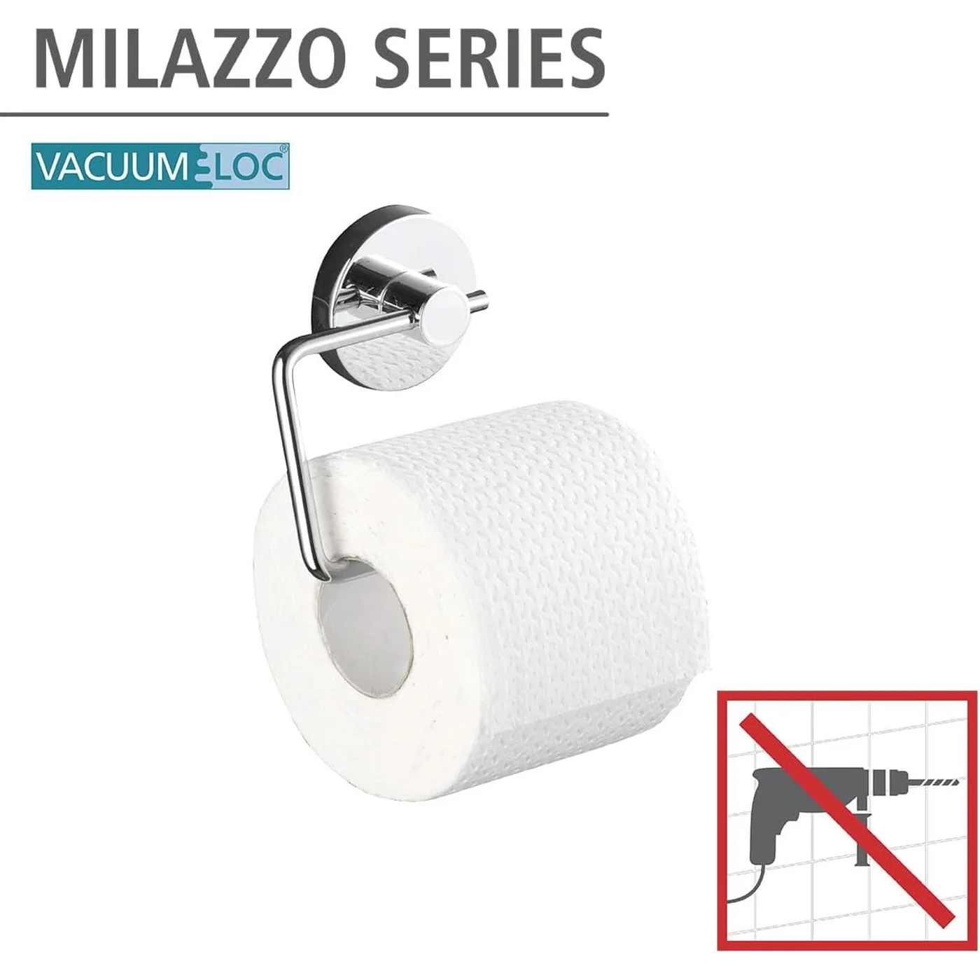 Wenko Milazzo Vacuum Loc Toilet Paper Holder - Image 4
