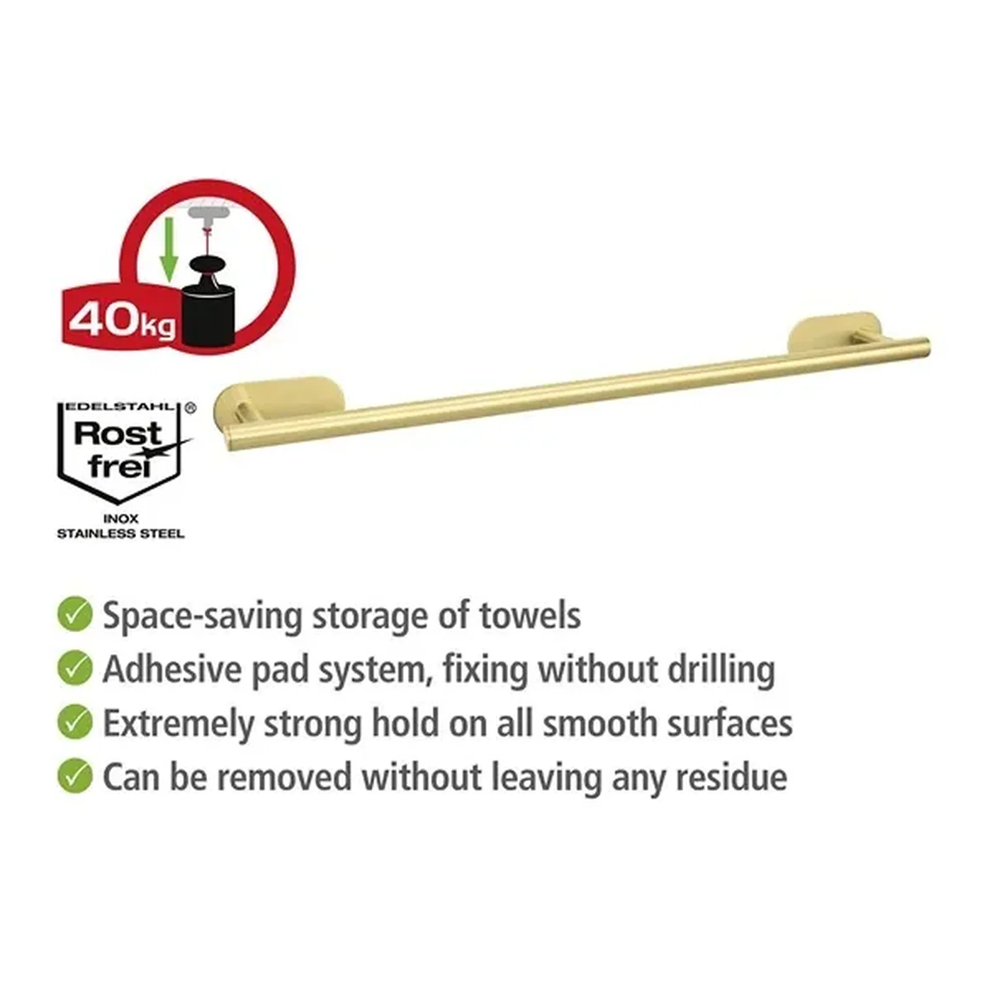 Wenko Orea Turbo-Loc Towel Rail - Image 9