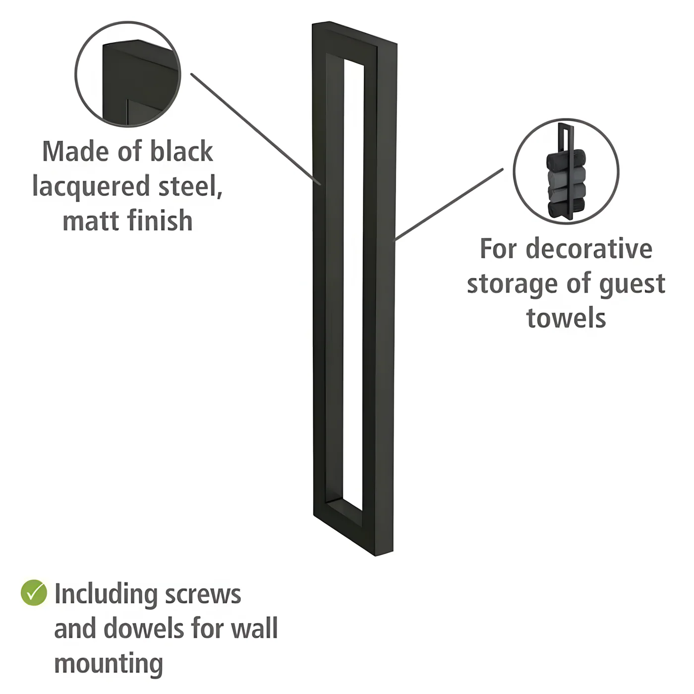 Wenko Reitani Towel Rack - Image 3
