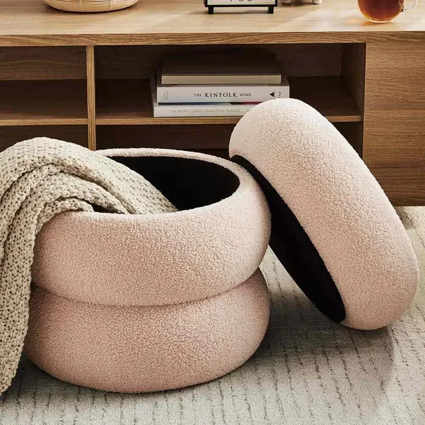 Weva Ploom Teddy Round Storage Stool - Image 11